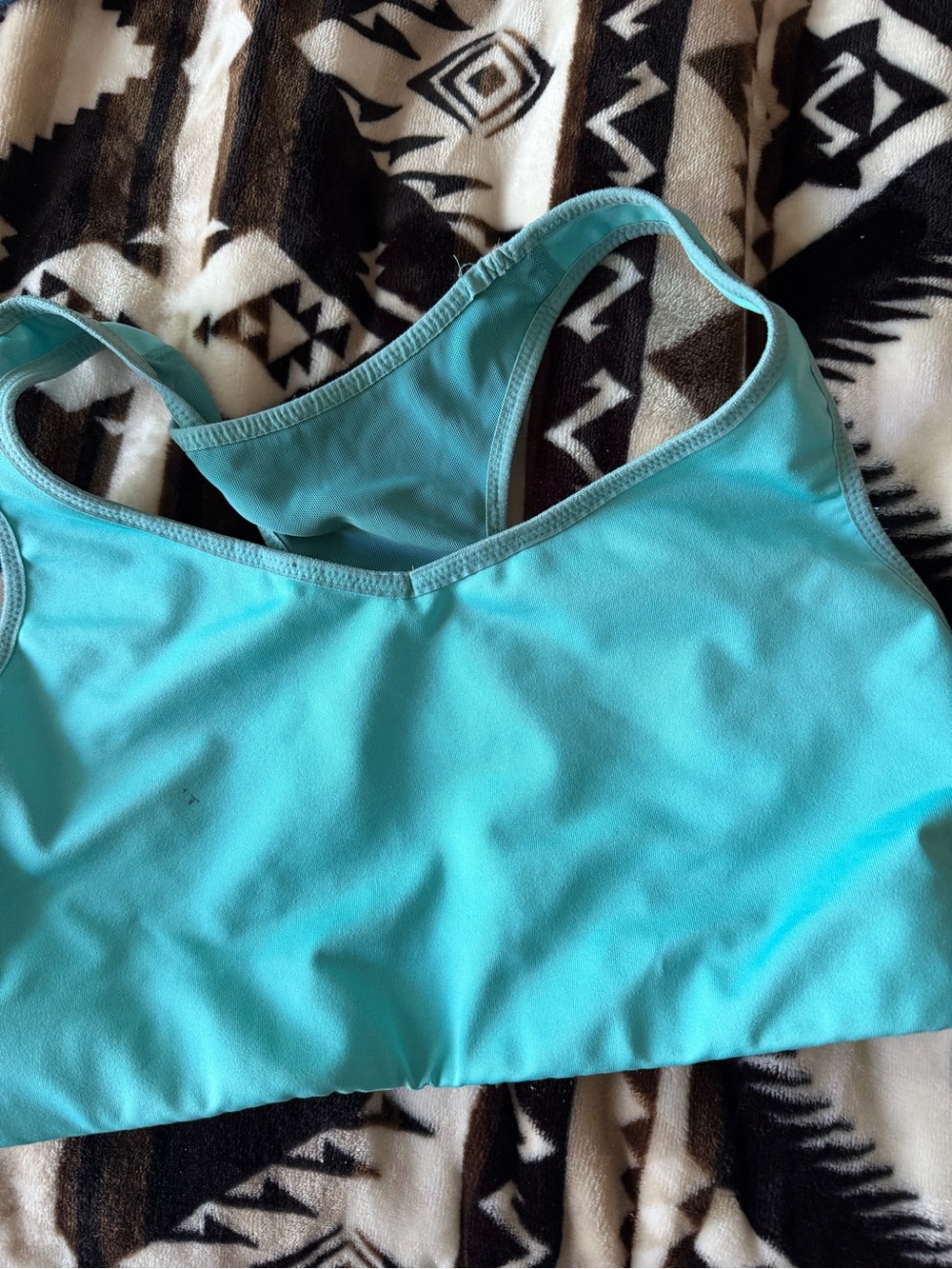 Light Blue Women's Seamless Sports Bralette - Aqua